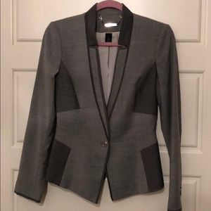 Gray blazer.